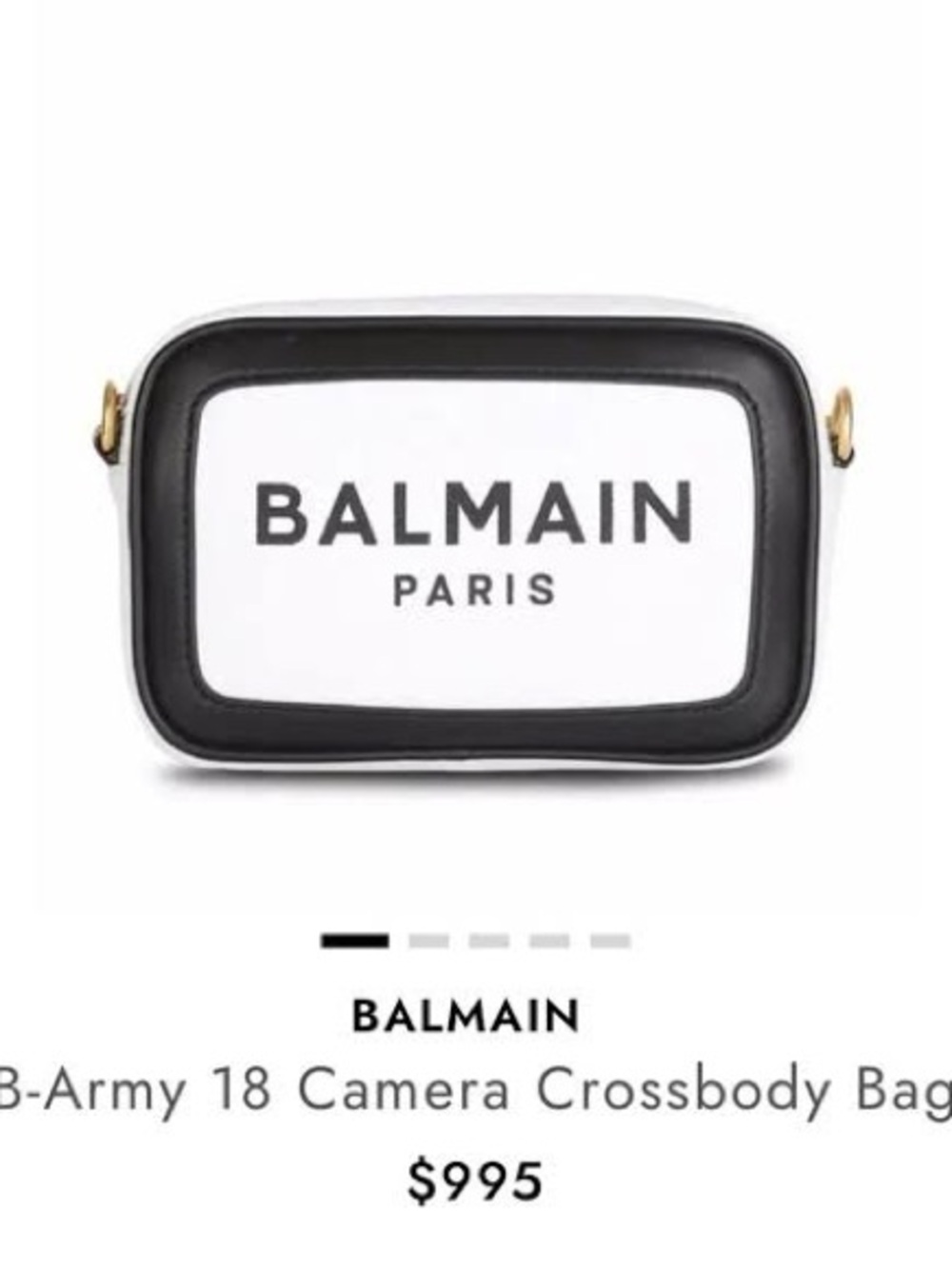 Balmain B-Army 18 Camera Crossbody Bag In Excellent Condition